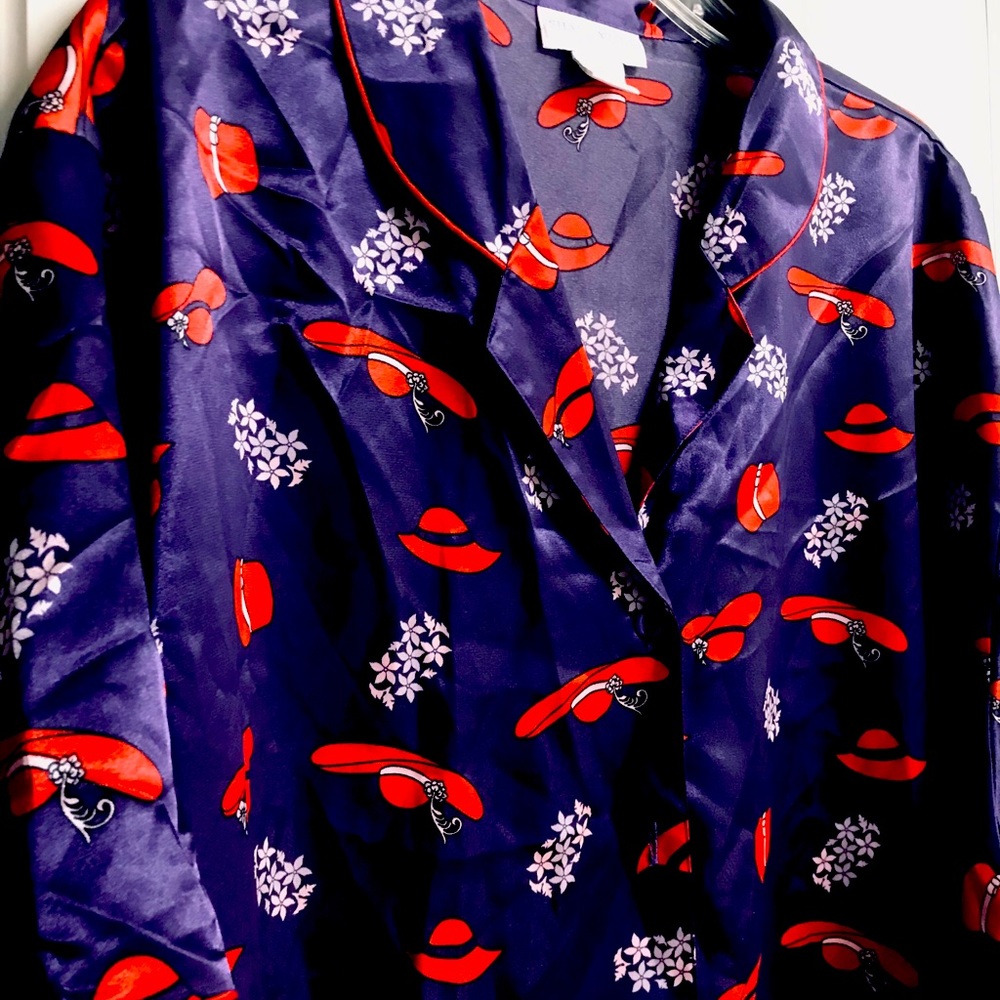 Silky Red and purple pajamas